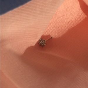 Flower studded Nose Ring